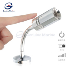 Yate de barco marino de calidad superior 3W 12V Luz de lectura LED de pared con atenuación táctil flexible